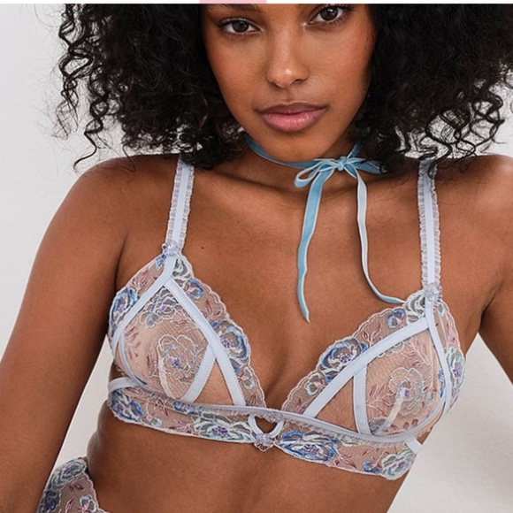 ~ SOLD ~ For Love and Lemons Sorbet Rose 2pc Bralette & Cheeky Panty Set - Picture 3 of 10